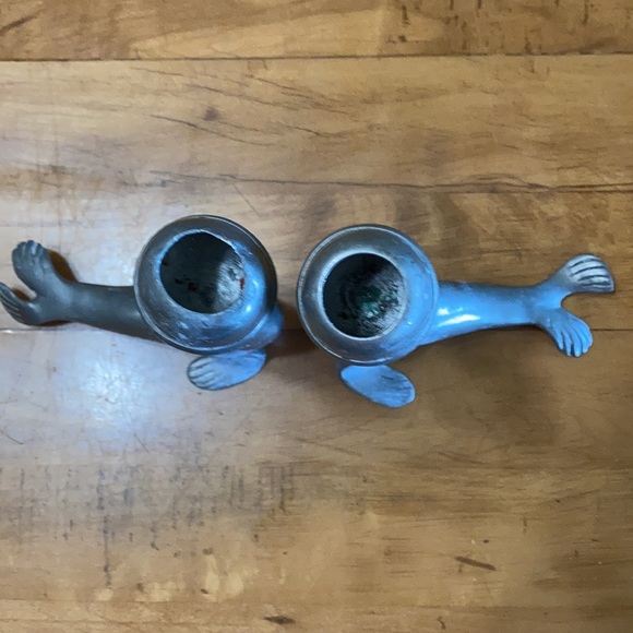 Vintage pewter seal candle holders made by Alcaide RARE - Picture 3 of 9